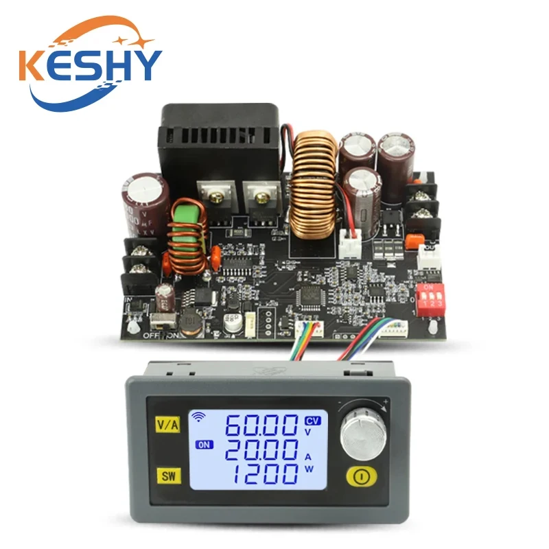 XY6020L CNC Placa Base de fuente de alimentación de voltaje estabilizado de corriente continua ajustable Módulo reductor de corriente y voltaje constante