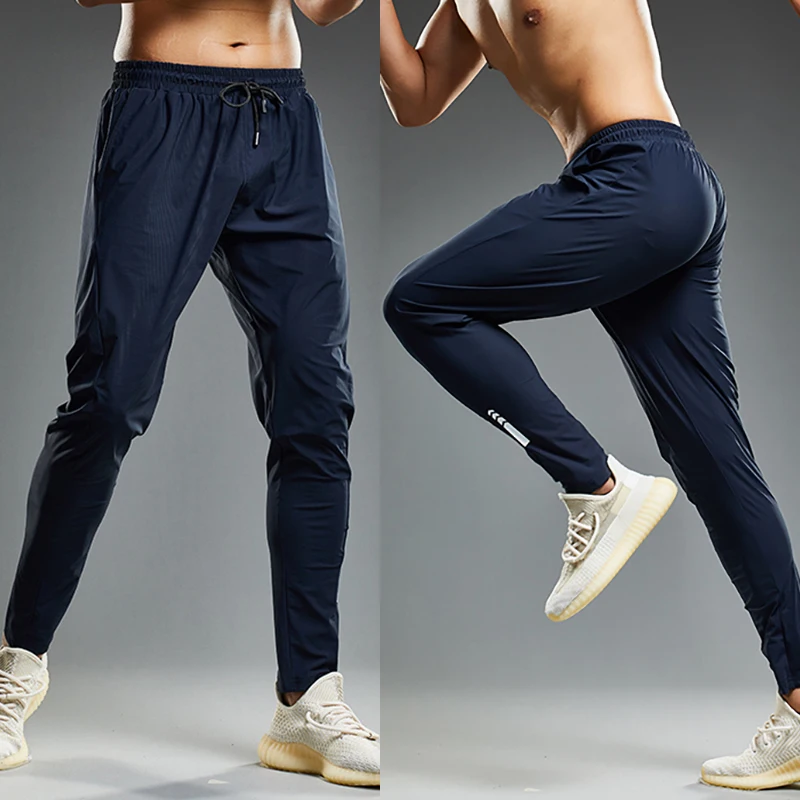 Pantalones deportivos finos de verano para hombre, pantalones de entrenamiento para gimnasio, pantalones de chándal para correr en bicicleta