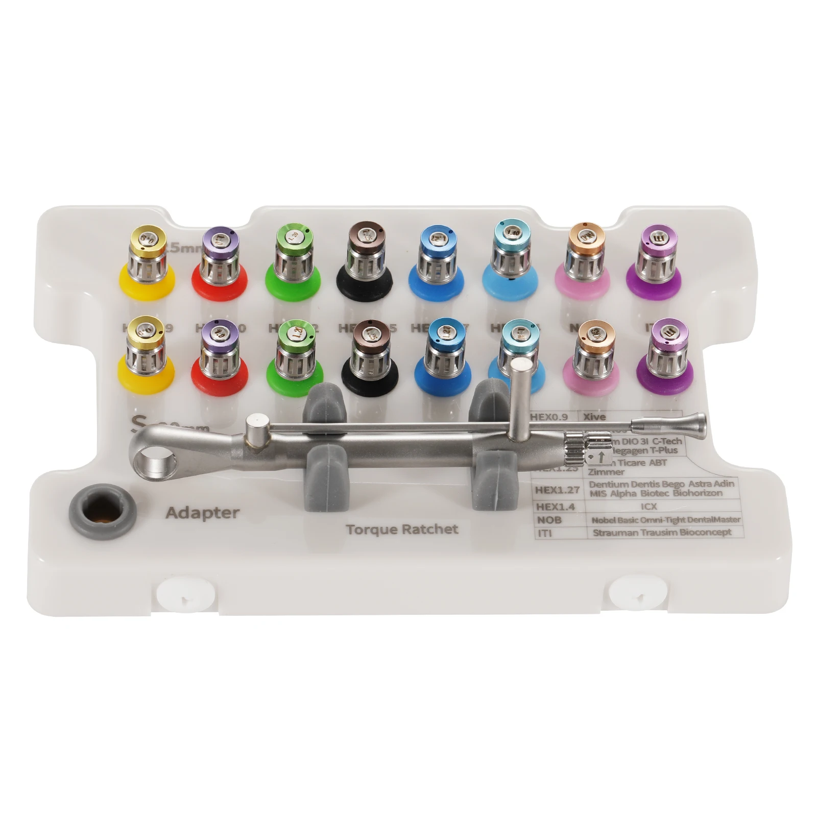 Kit de implante Dental Universal, controlador de muelle, destornillador hexagonal manual, conductores largos + cortos, Kit de llave de torsión protésica