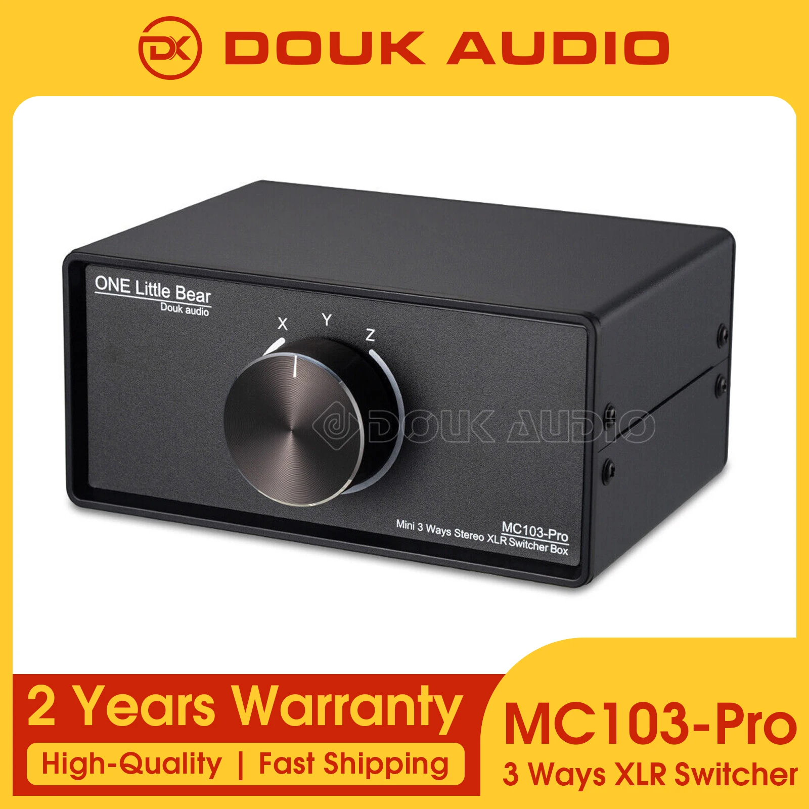 Douk Audio 1(3)-IN-3(1)-OUT XLR convertidor de Audio equilibrado, Selector pasivo estéreo, conmutador