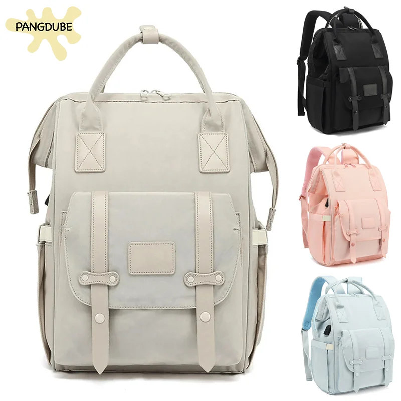 PANGDUBE Bolsa de pañales para bebés con 2 ganchos para cochecito, bolsa para mamás, mochila impermeable para viajes al aire libre, bolsa de maternidad para mamá para cosas de bebé