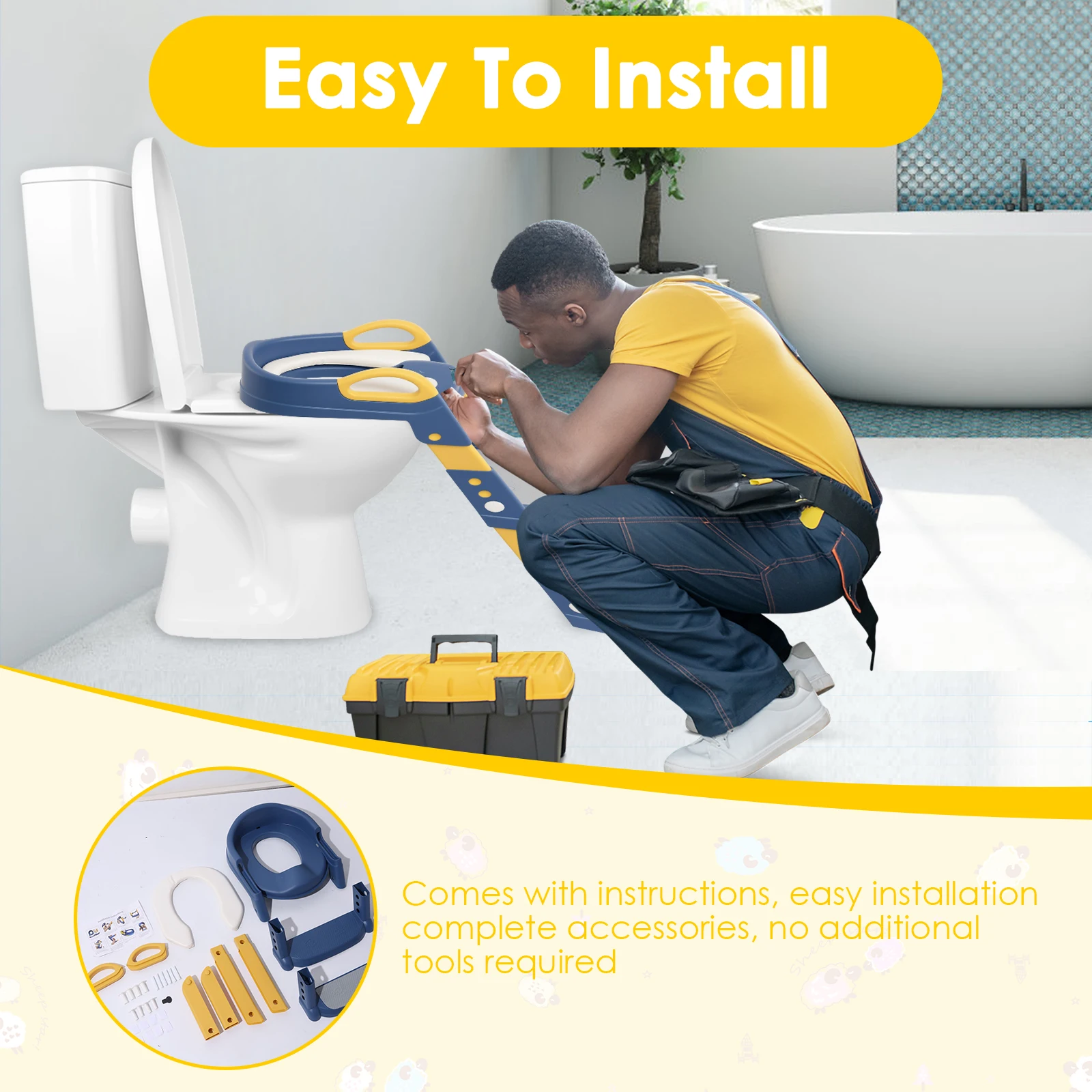 Inodoro plegable para niños recién actualizado, orinal de entrenamiento para niños, asiento para orinal, escalera, inodoro portátil para bebé, urinario, taburete con escalón