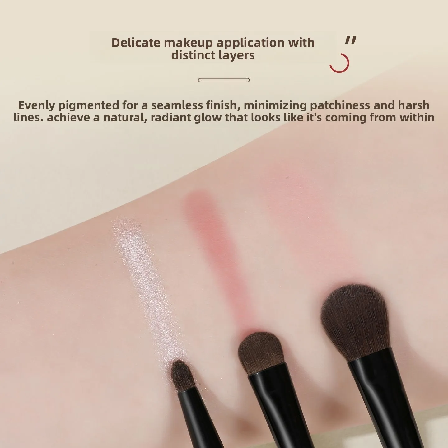 Set de 8 Brochas de Maquillaje de Pelo Animal de Madera de Nogal, Brochas Esponjosas para Colorete, Sombra de Ojos y Base, Herramienta Cosmética para Detalles y Difuminado