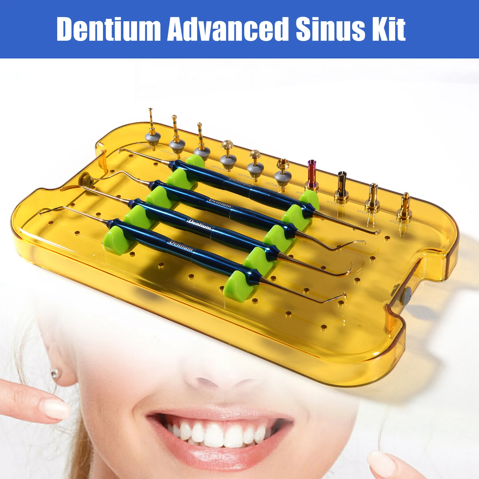 Kit de levantamiento de senos maxilares dentales, tapón de taladro quirúrgico, instrumento de implante de mano, herramientas de implante completo de cirugía