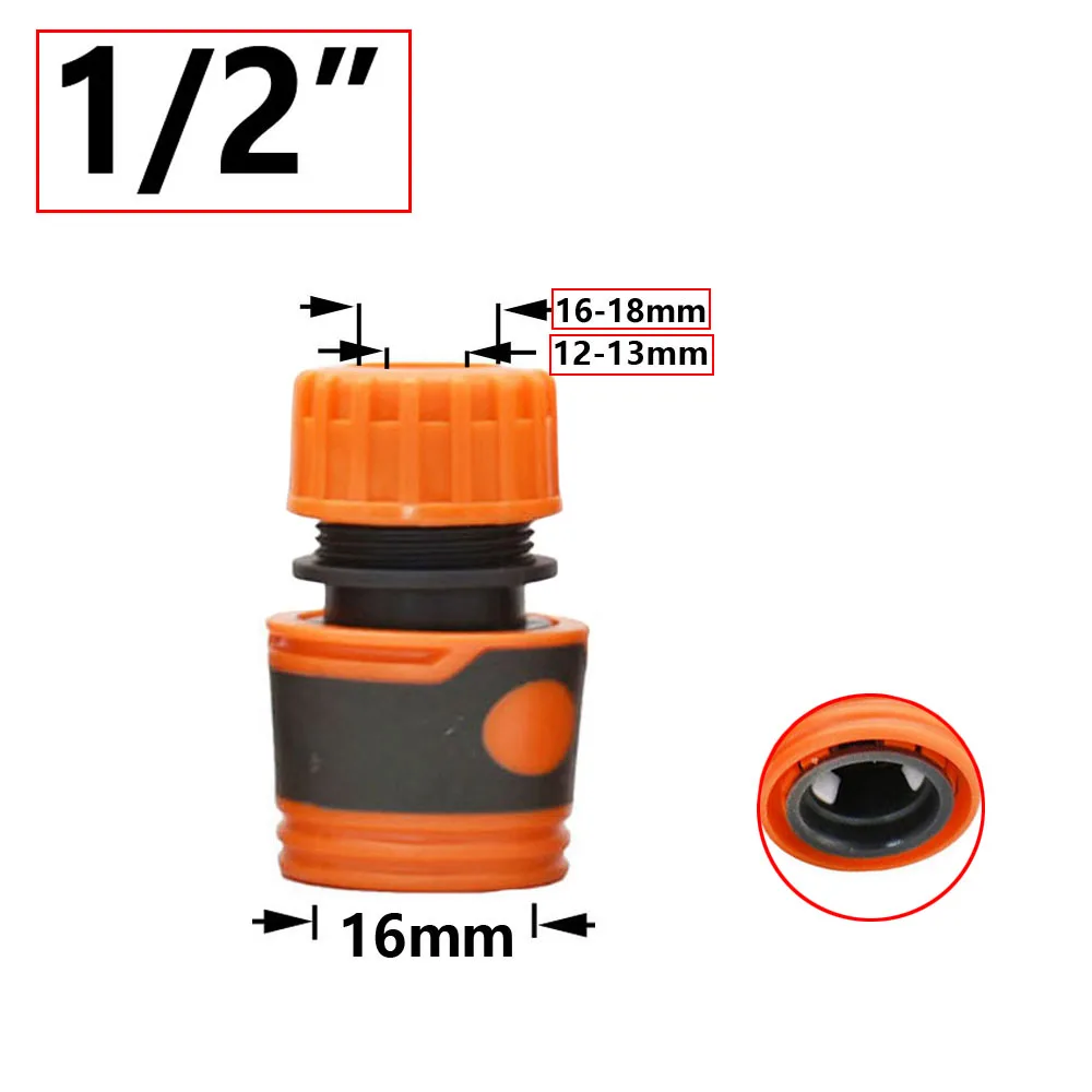 Conector de manguera de jardín de riego de 1/4 ", 1/2", 3/4", 1 ", grifo de jardín, acoplador de tetinas de 16mm, sistema de riego por goteo, accesorios de parada de agua