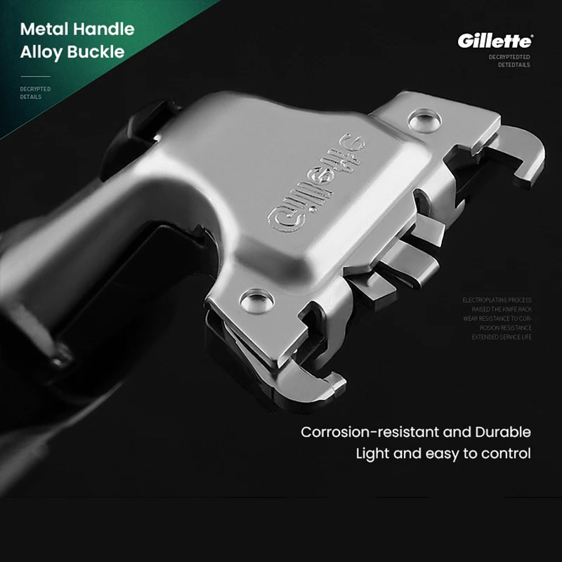 Maquinilla de Afeitar Gillette Vector para Hombre, Serie Manual para Eliminar Barba, Cuchillas de 2 Capas, 1 Soporte para Maquinilla, 2 Cabezales de Afeitar, Maquinilla de Afeitar de Seguridad para Hombre