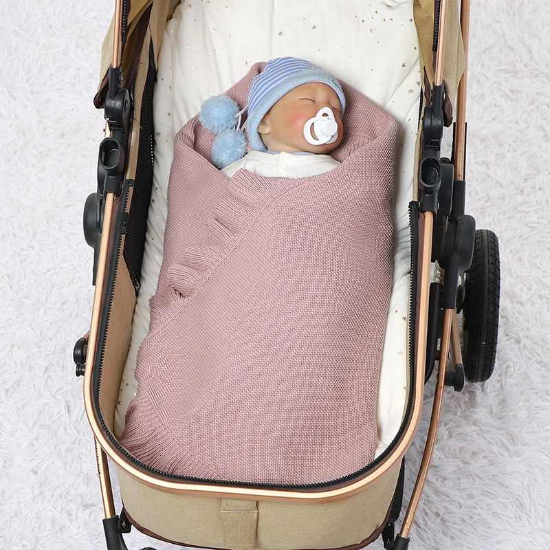 Mantas de doble uso para bebé recién nacido, niños, niñas, cochecito de punto sólido, cama de viaje para guardería, edredones de cuna, estera receptora de 90x70cm