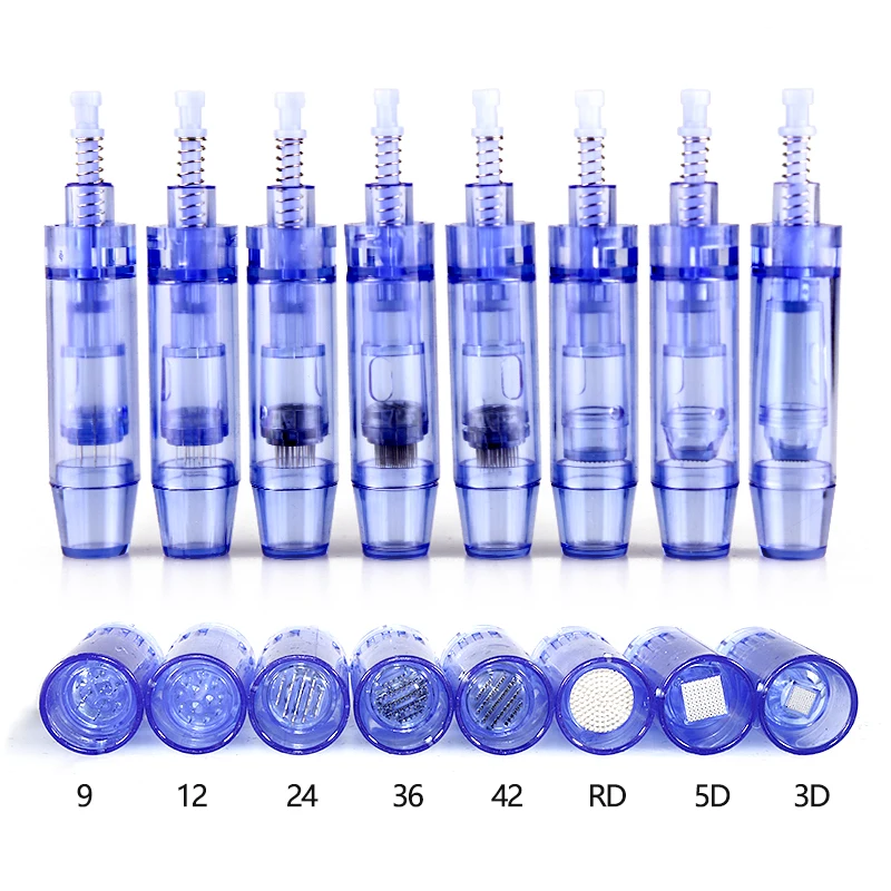 50 Agujas de Bayoneta para Derma Pen A1 Nano/9Pin/12Pin/36Pin/42Pin, Cartuchos de Repuesto de 0.25mm para Microagujas
