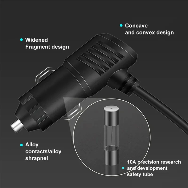 120W USB PD enchufe 3 en 1 divisor de encendedor de cigarrillos de coche 12V 24V enchufe de cargador rápido adaptador de corriente de teléfono para iPhone GPS Dashcam
