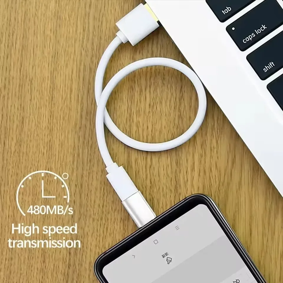 Adaptador de carga rápida IOS a USB C, Adaptador Lightning a tipo C, convertidor de transferencia de datos USB C para IPhone 16 15 Samsung Google