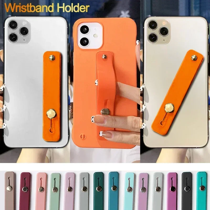 Soporte Universal de Silicona para Teléfono con Anillo de Dedo, Correa de Mano, Agarre Deslizable y Adhesivo
