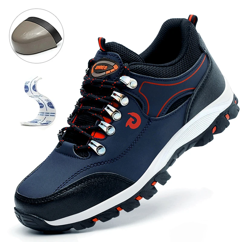 Zapatos de Seguridad Cómodos y Duraderos para Hombre, Anti-Impacto, Anti-Aplastamiento, Resistentes, Zapatillas Deportivas para Hombre