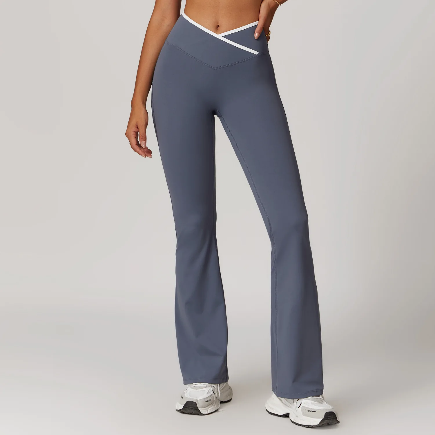 Leggings de yoga acampanados para mujer, pantalones deportivos de fitness, ciclismo y running, leggings deportivos de cintura alta para entrenamiento y gimnasio.