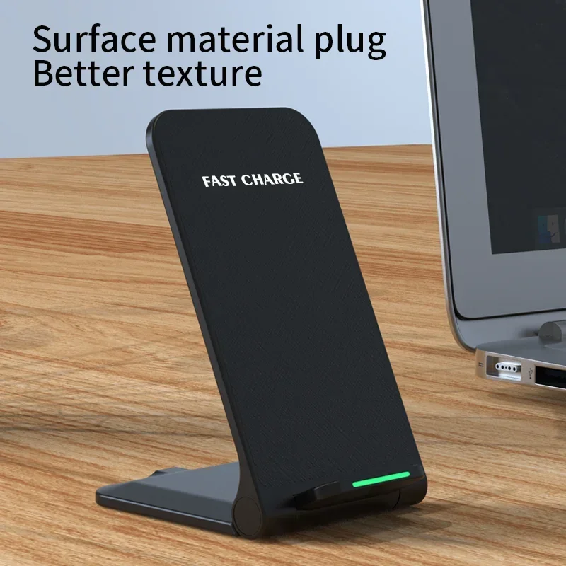 Estación de carga inalámbrica para iPhone 15, 14, 13, 12, 11 Pro Max, soporte para teléfono, cargador de carga rápida para Samsung, Xiaomi, plegable