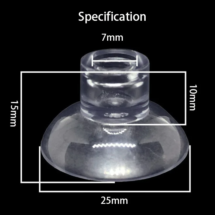 Ventosa de acuario negra transparente, soporte de tubo de aire, ventosa para bomba de tanque de peces, accesorios de Clip de fijación de tubo de aire de oxígeno, 10 Uds.