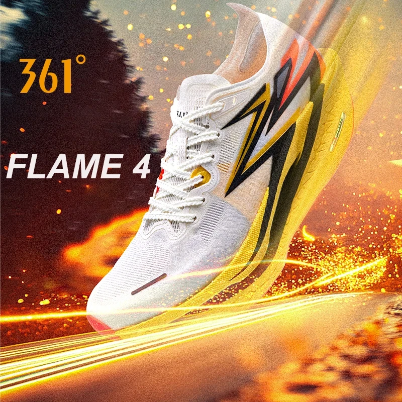 361 grados Flame 4,0 hombres zapatillas para correr nueva placa de carbono carreras maratón rebote estable tracción correr zapatillas de deporte masculinas 672512205