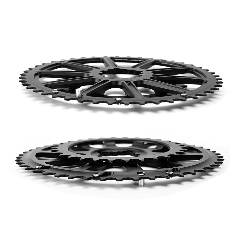 Plato de bicicleta de carretera GOLDIX 50-34T 52-36T 53-39T 10 11 rueda de cadena doble de 12 velocidades para bielas SR de montaje directo de 3 pernos