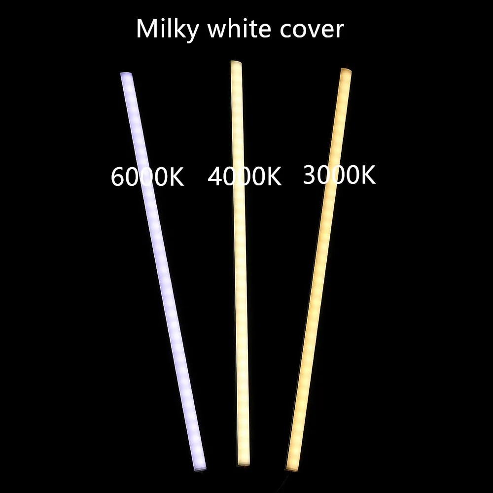 Barra de luz rígida de aluminio LED DC12V 50CM 20 pulgadas en forma de U/V 5730 36LEDs canal de aluminio LED iluminación o conector de decoración del hogar