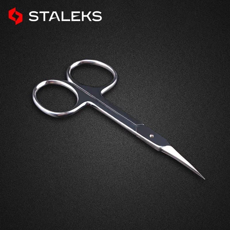STALEKS tijeras rusas para uñas, tijeras para cejas de acero inoxidable de alta calidad, herramienta de maquillaje profesional para recortar el pelo de la nariz SC-11-1