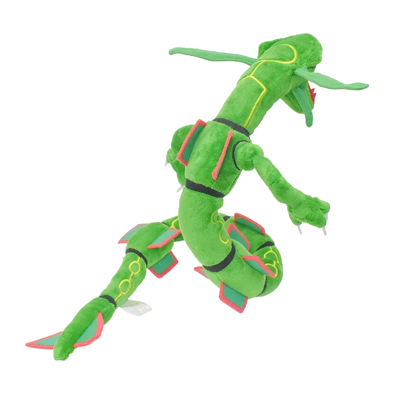 Rayquaza dragón verde algodón suave relleno Anime juguetes de peluche coleccionables regalo para chico 30 pulgadas personaje de dibujos animados juguete genial
