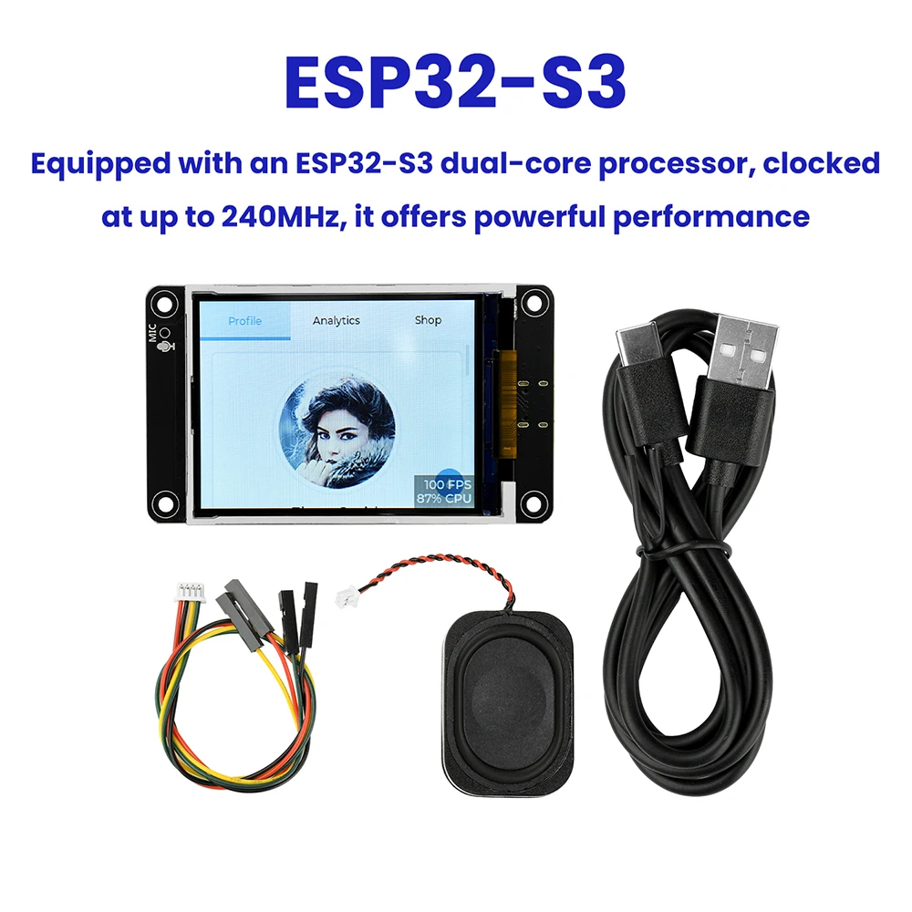 ESP32-S3 ESP32 S3 Módulo TFT de 2,8 pulgadas Placa de desarrollo de pantalla táctil con WiFi Bluetooth pantalla inteligente AI pantalla IPS 240x320