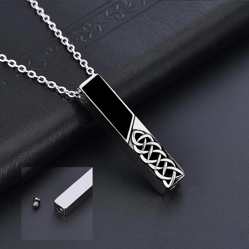 Collar de urna cuadrada para cenizas humanas, joyería de cremación para cenizas, collar de recuerdo de acero inoxidable para cenizas, joyería de urna conmemorativa