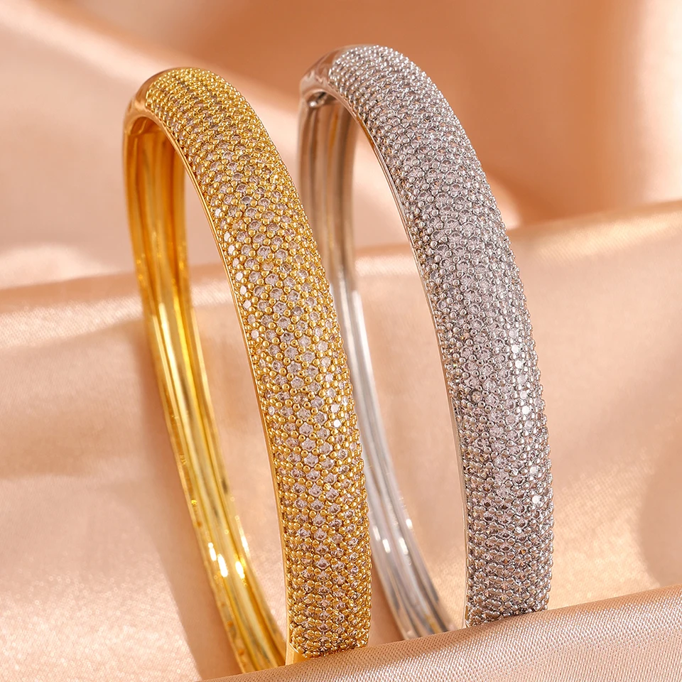 Yupsk - Pulsera de Circonia Brillante y Lujosa con Micropavé Completo para Mujer, Hermosa Joyería para Novia, Boda, Fiesta, Regalo Exquisito