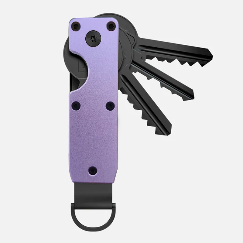 Organizador de llaves, soporte compacto, llavero de Metal, estuche para llaves minimalista, protege 2-6 llaves