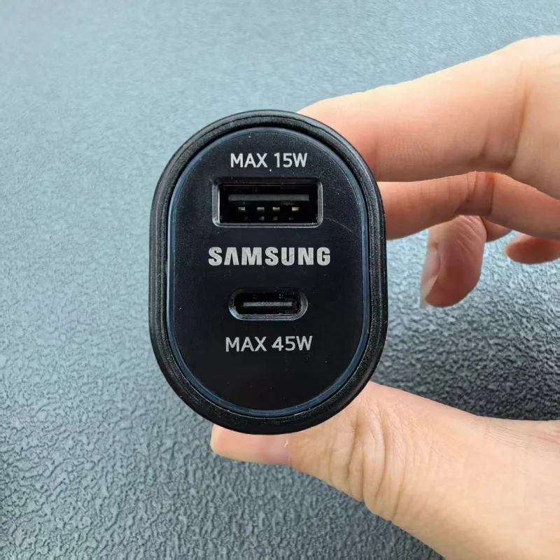 Cargador de coche USB Dual SAMSUNG de 60W 45W + 15W USB A/C carga rápida PD Carregador para Galaxy S25 FE Note20 Ultra C55 A55 A54 Tab S11