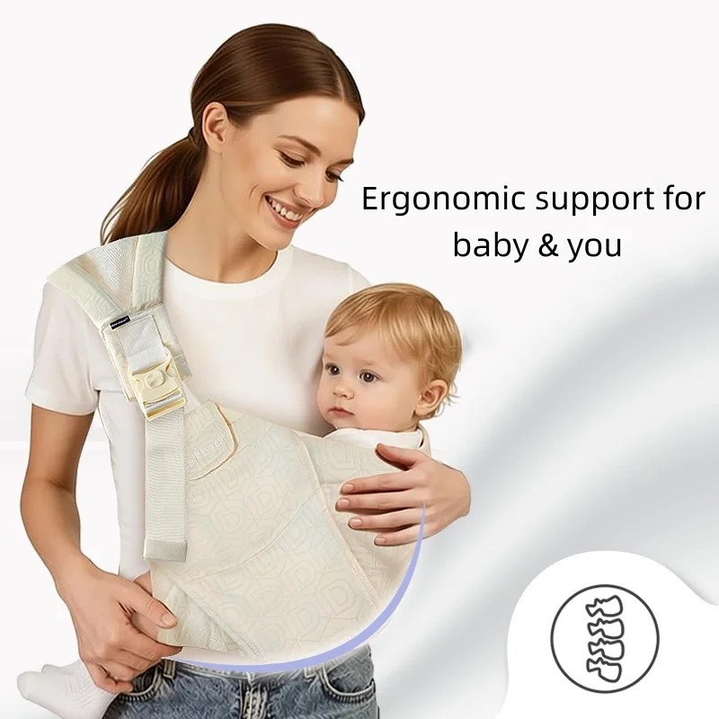 Portabebés Ergonómico Ajustable, Bandolera, Canguro, Soporte para Bebés Recién Nacidos, para Llevar al Bebé con las Manos Libres