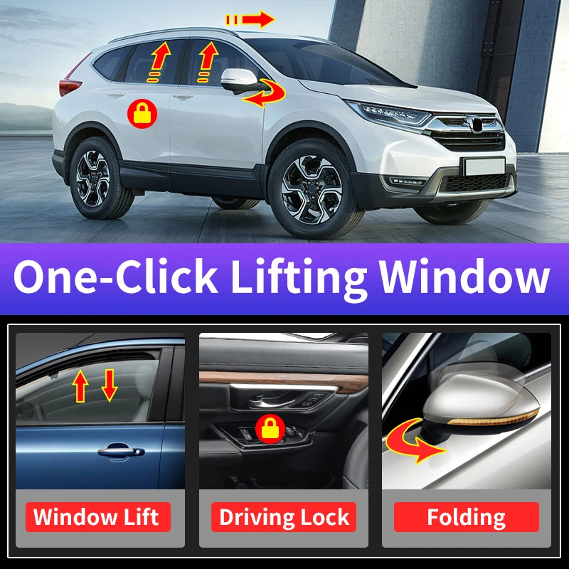 Accesorios para Honda CR-V 2017-2026: Módulo de Modificación de Ventanillas con Cierre Automático y Plegado de Espejos