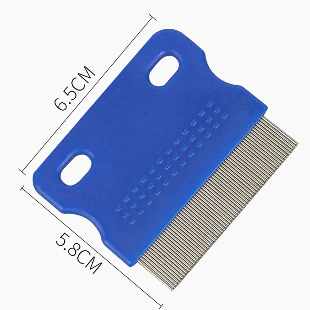 Cepillo de Metal fino para eliminar el pelo de las mascotas, rastrillo de pulgas para perros y gatos, peine para eliminar piojos y huevos