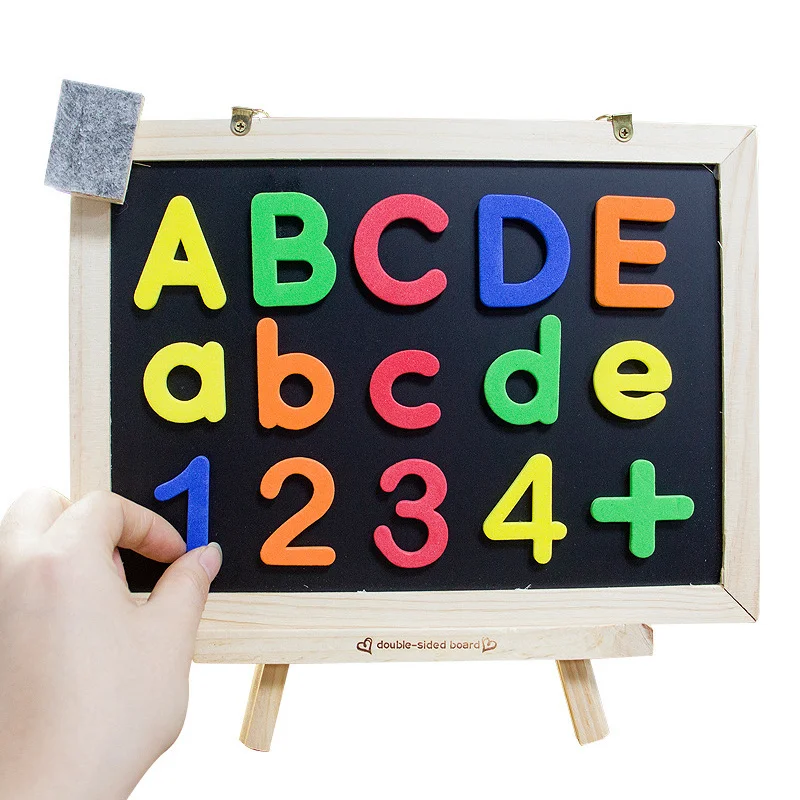 24-76 piezas de letras del alfabeto magnéticas de espuma EVA, juego de aprendizaje de ortografía y conteo, pegatinas para refrigerador, juguetes educativos para niños