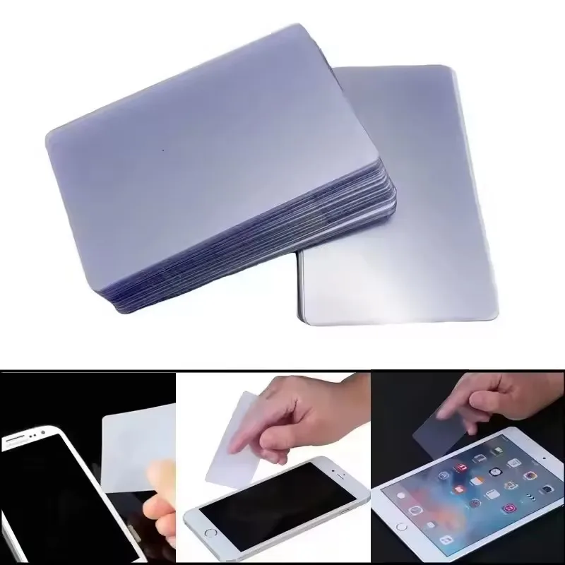 Abridor de pantalla de teléfono con tarjeta de plástico, herramienta de extracción de palanca Flexible ultrafina, tarjetas de reparación transparentes para reparación de pantalla LCD de tableta móvil
