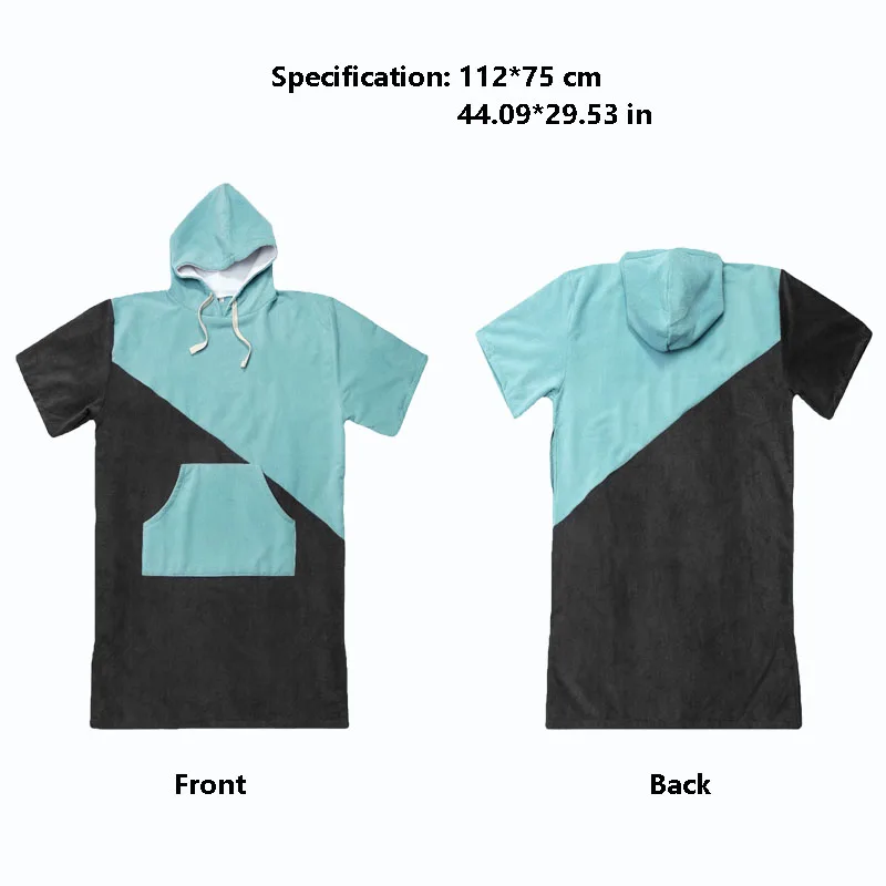 Albornoz con capucha para natación y buceo, poncho grueso para cambiarse, toalla de microfibra que mantiene el calor, a prueba de viento, para invierno, surf, de secado rápido