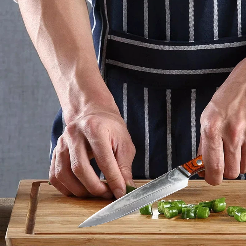 Cuchillo para carne de acero damasco de 67 capas, forjado VG10, cuchillo para frutas, cuchillo multiusos de cocina, cuchillo de cocina afilado de alta dureza, 1 unidad