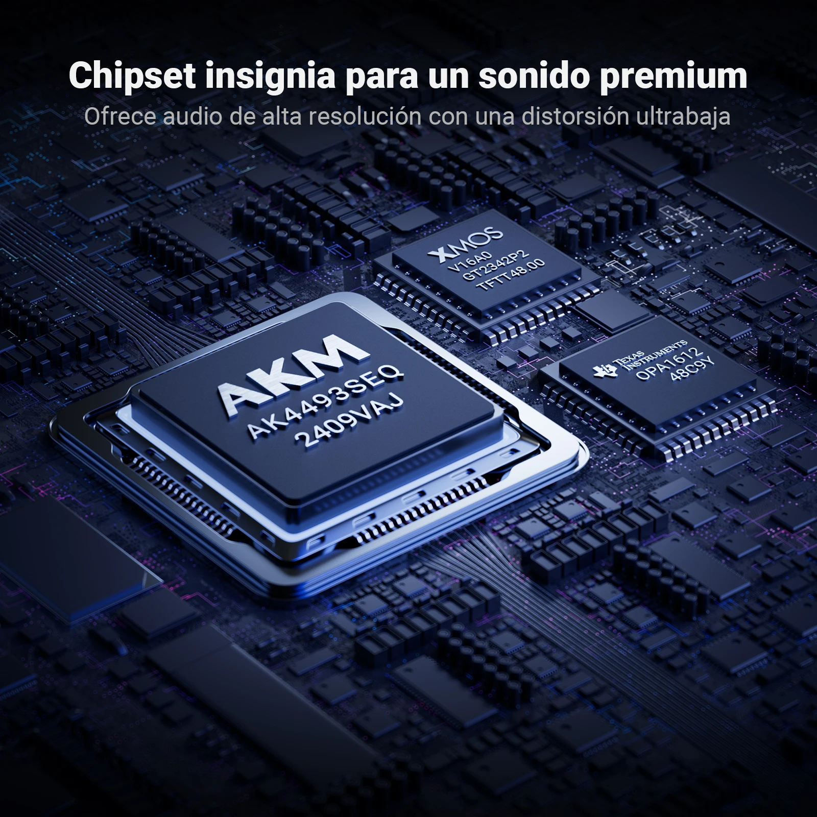 Fosi Audio Q6 USB DAC: chipset XMOS XU316 y AK4493S, PCM 768 kHz/32 bits y DSD512 DAC de alta fidelidad de escritorio compacto