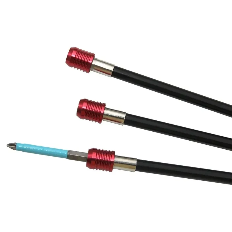 1 pieza de barra de extensión autoblocante de 300 mm, mango hexagonal extendido rojo, barra de conexión de liberación rápida, accesorio de extensión para destornillador, herramienta