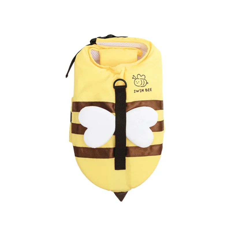 Traje de baño de verano para perros con abeja pequeña, chaleco salvavidas impermeable para cachorros, ropa transpirable para perros, arnés de seguridad para natación, suministros para mascotas