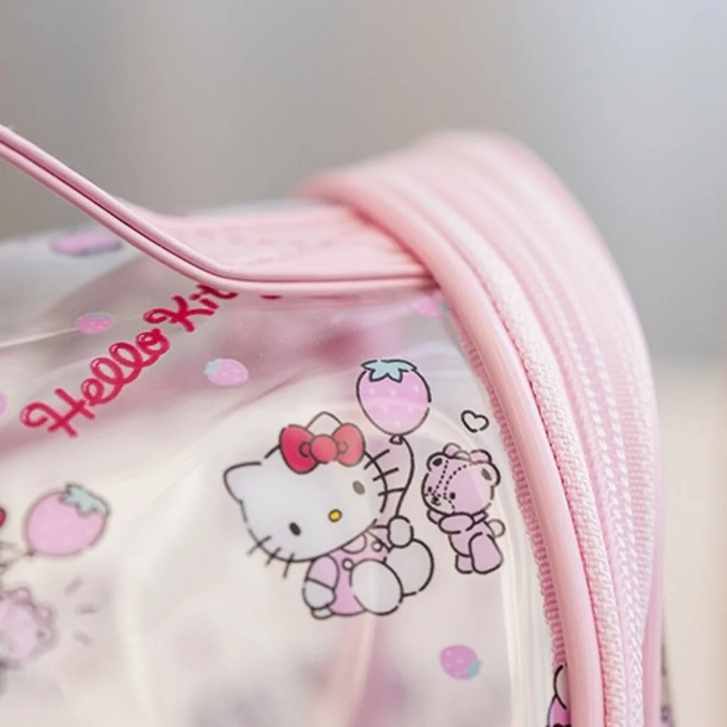 Bolsa de Maquillaje Visual de la Marca Sanrio, Diseño Kawaii, Bolsa de Almacenamiento para Artículos de Belleza
