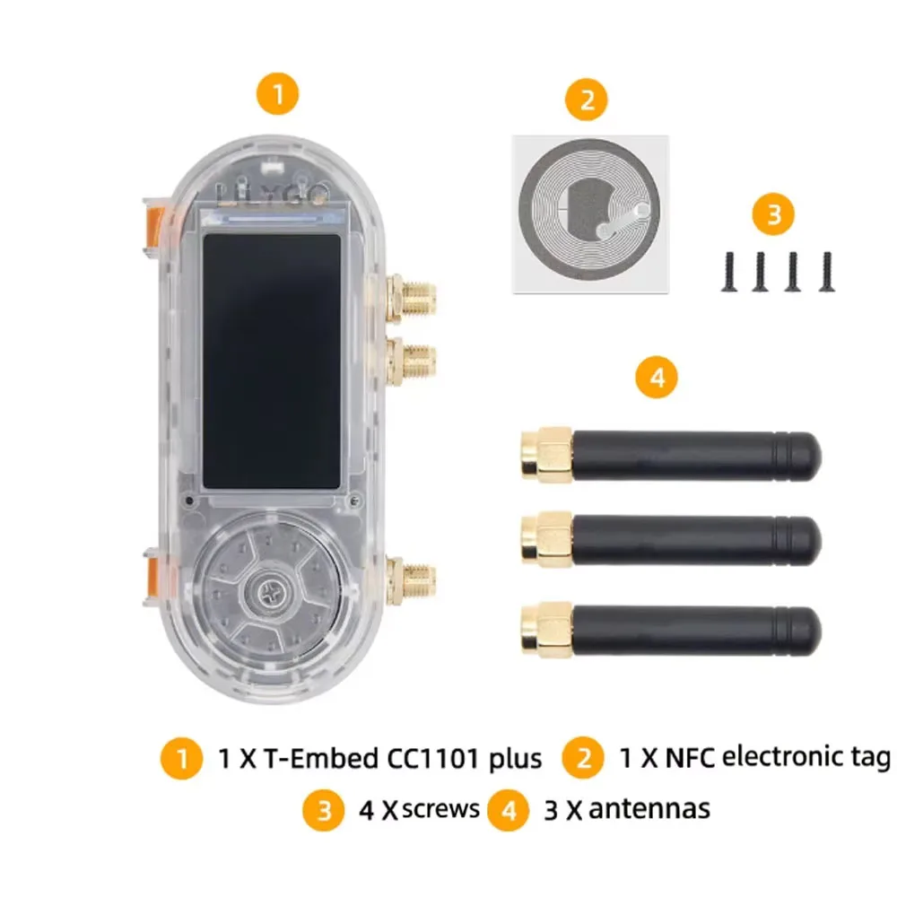 Placa de Desarrollo LILYGO T-Embed-CC1101 ESP32-S3 (Estándar/PLUS) con Pantalla LCD de 1.9 Pulgadas, PN532 y CC1101