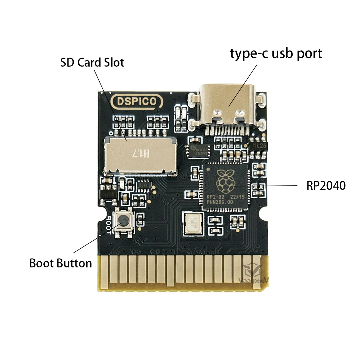 2-10PCS DSpico para Consolas NDS NDSL DSi 3DS, una Alternativa a la Tarjeta R4 con MCU RP2040 Integrado y Puerto USB-C Mejorado