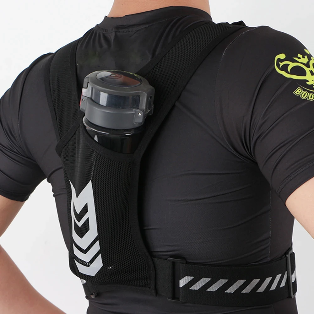 Chaleco reflectante para correr con soporte para teléfono y bolsillo para llaves |   Correa ajustable para hombres y mujeres, trotar nocturno, caminar, gimnasio, equipo de ejercicio
