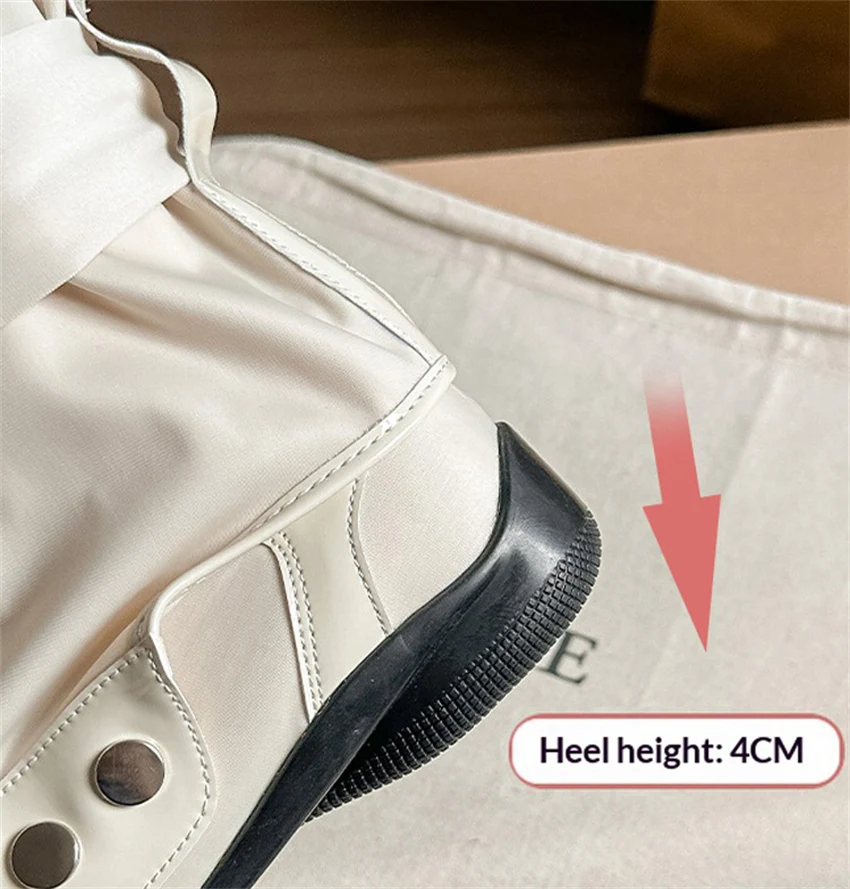 Botas de moda a media pantorrilla con lazo estilo Mary Jane, zapatos planos para mujer, novedad de verano 2026, botines cortos huecos de tres usos con plataforma extraíble.