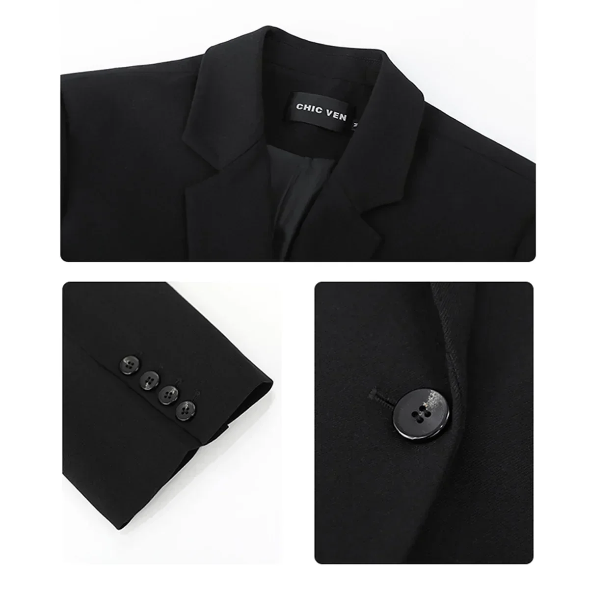 Blazer de Moda CHIC VEN 2026 para Mujer, Estilo Oficina, Manga Larga, Doble Botonadura, Largo Medio, Abrigo Casual, Prenda Exterior Elegante