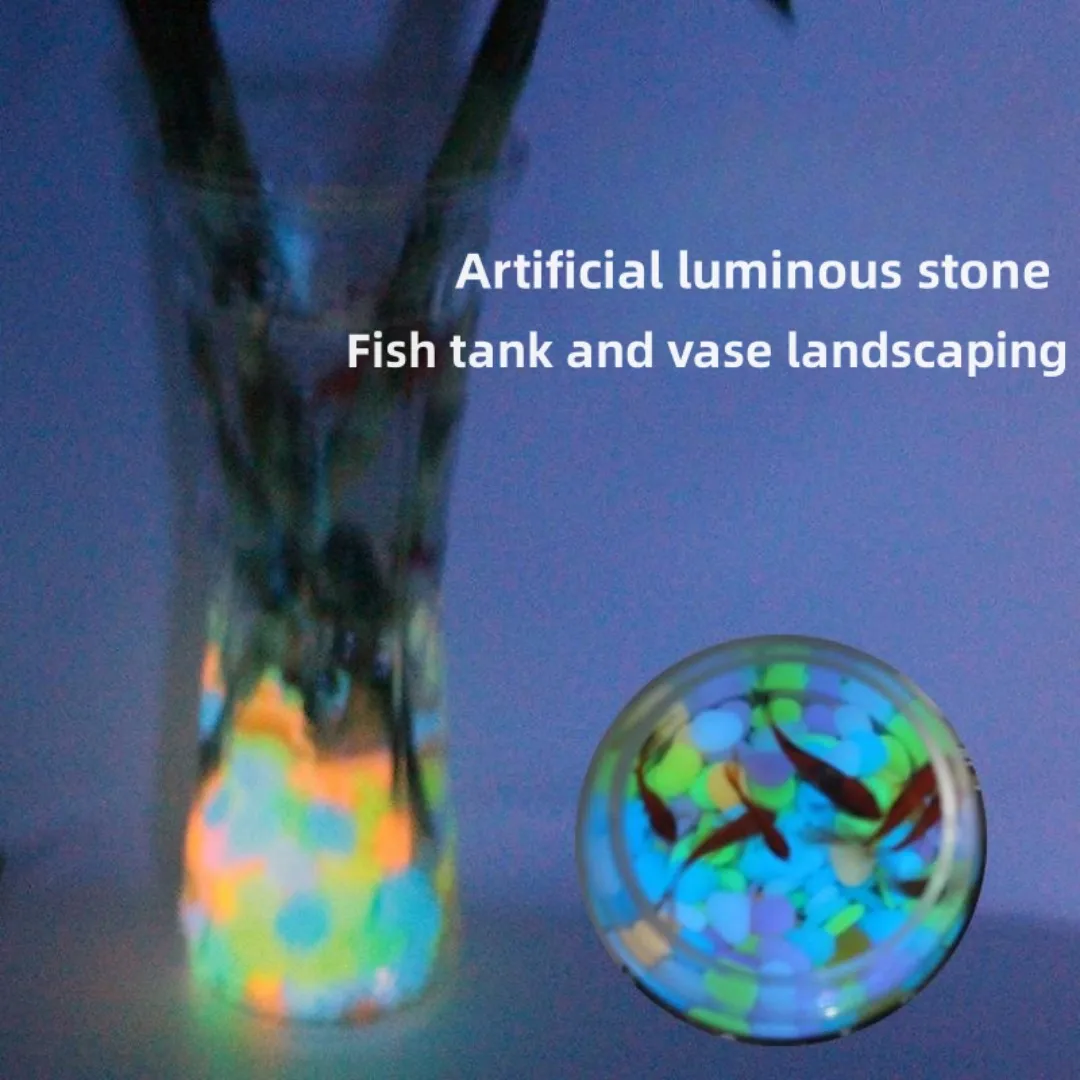 50/100 Uds. Piedra noctilucente Artificial con luminiscencia colorida acuario pecera paisajismo florero decoración de acera