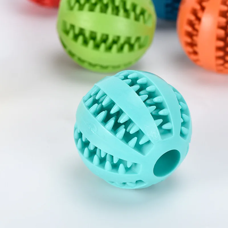Juguetes de Goma Natural para Perros, Juguetes Masticables para Perros, Pelota para Limpieza de Dientes, Pelota Interactiva Extra Resistente y Elástica de 5 cm para Productos para Mascotas