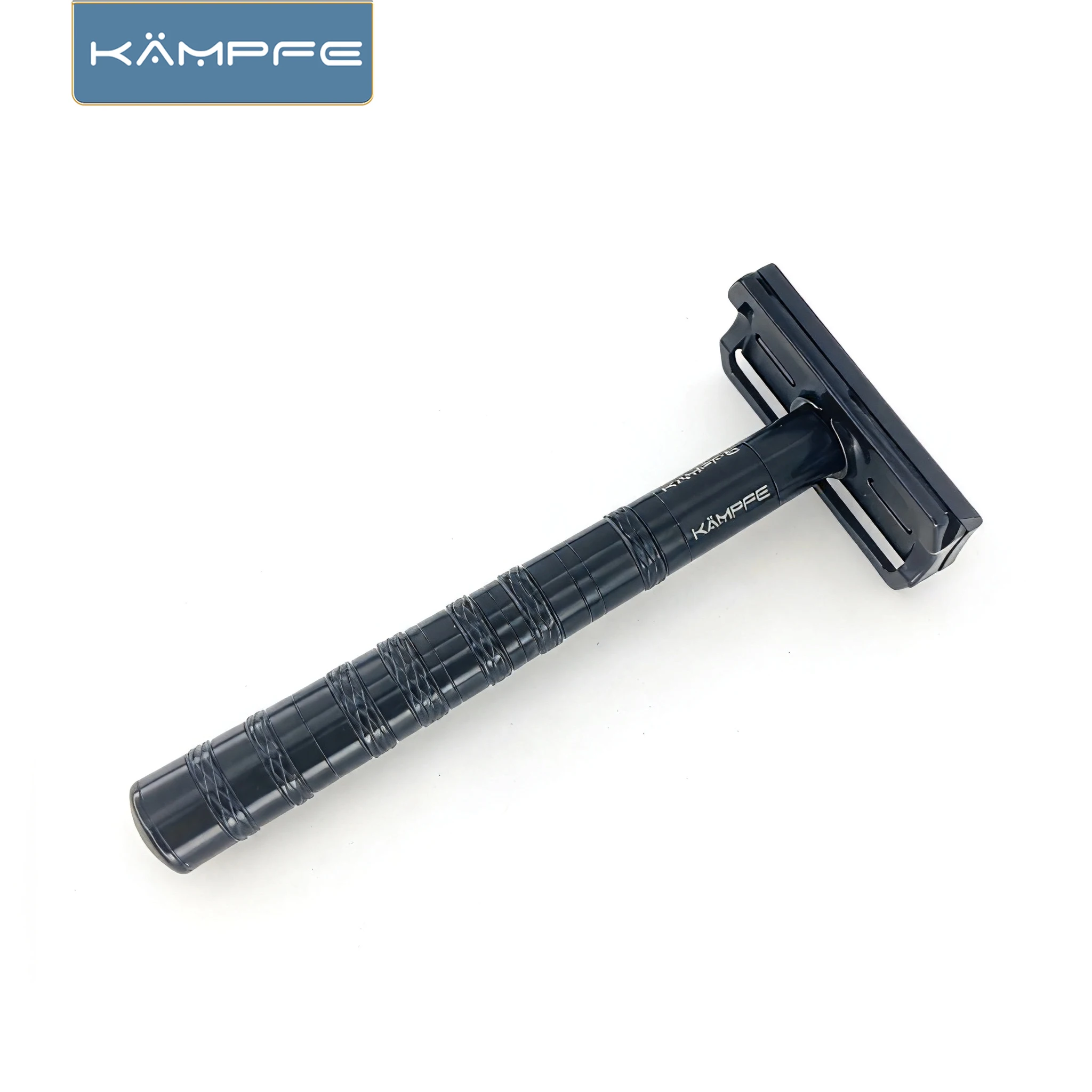 Afeitadora de seguridad de doble filo KAMPFE, afeitadora manual clásica de acero inoxidable, afeitado en húmedo, cabezal angulado de 30 grados para hombres