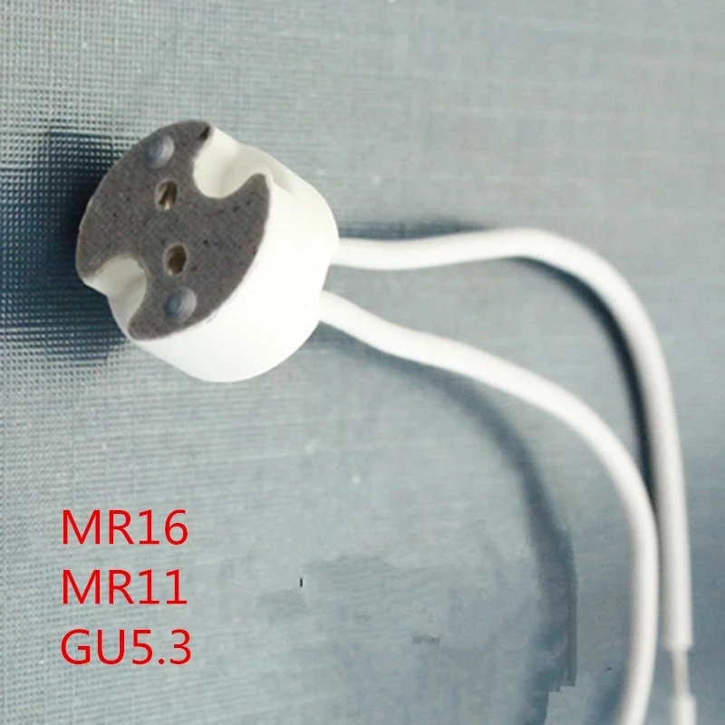 10-200 unids/lote MR16 MR11 GU5.3 G5.3 G4 conector de base de lámpara cable base de enchufe MR16 accesorio de lámpara soporte fijo 15cm cable de silicona