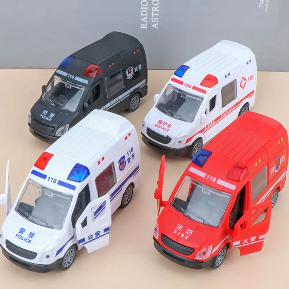 Coche de juguete inercial con superficie lisa para niños, camión de bomberos, ambulancia, regalo para niños